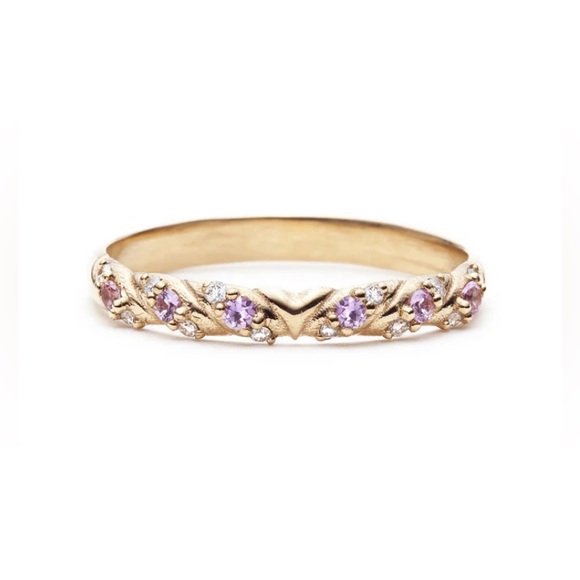 Catbird Jewelry - Sofia Zakia Saturn’s Garland Ring, Rose Gold, Size 5